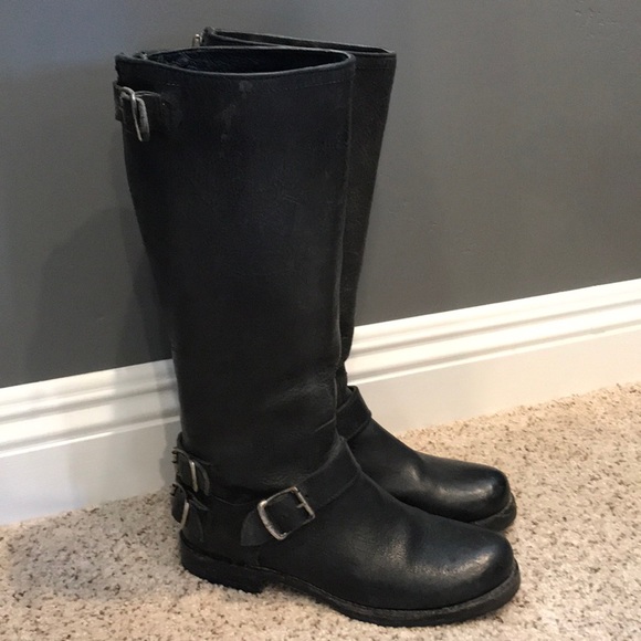 womens black frye boots
